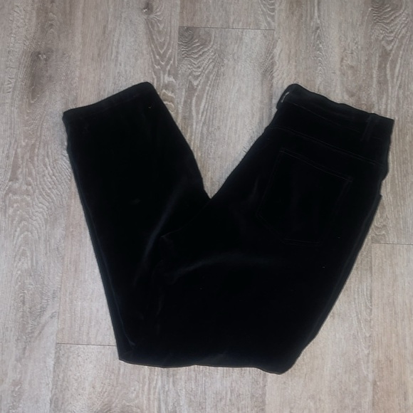 St. John Evening High Rise Black Velvet Pants straight Leg trouser 12 - Picture 6 of 9